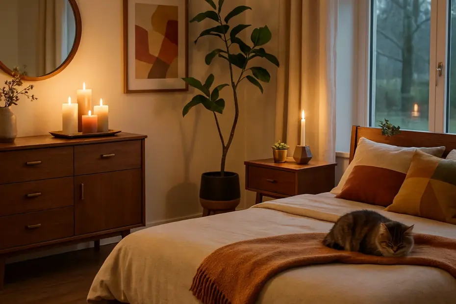 Cozy Bedroom Candle Decor Ideas | Natural Tones & Warm Lighting for a Peaceful Sanctuary