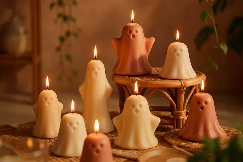 Ghost Candles for Halloween | Spooky Autumn Candle Decor | Fall Home Decor Ideas
