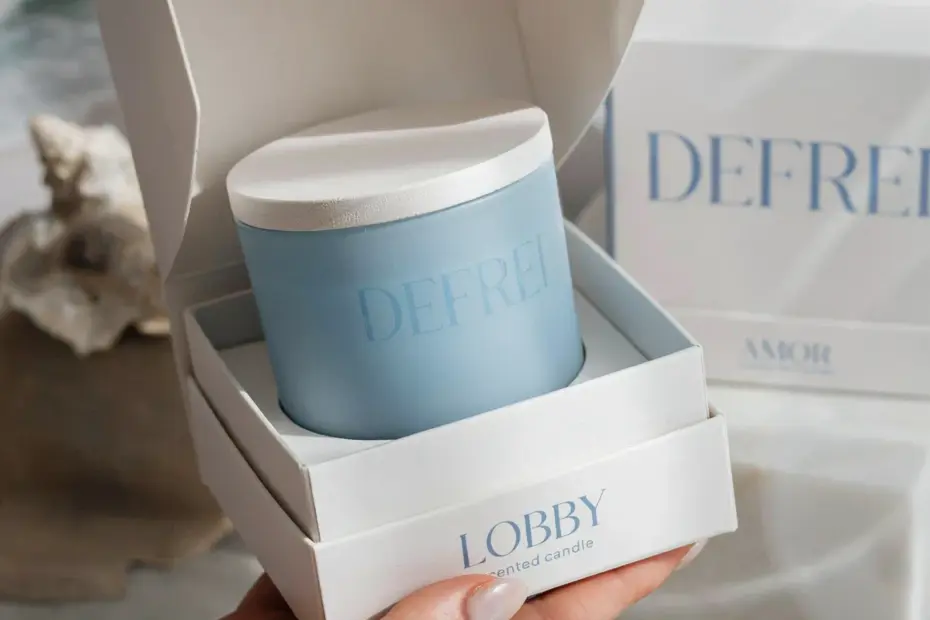 Luxury Scented Candle LOBBY | Cherry Jasmine Black Amber | Plant Based Aesthetic Decor