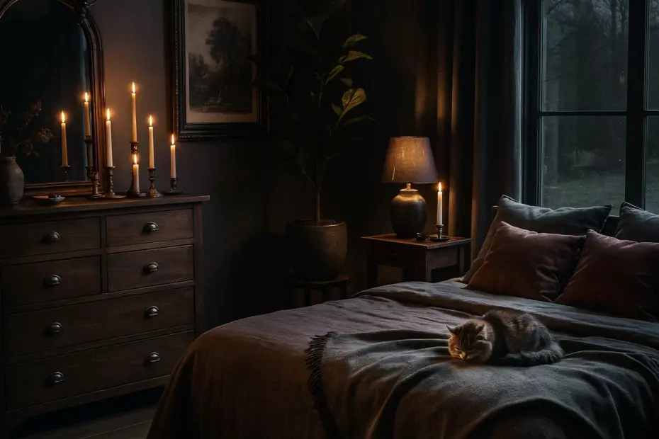 Candle Styling for a Cozy Bedroom | Warm Wood & Natural Tone Decor | Peaceful Sanctuary