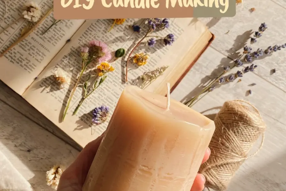 DIY Floral Candle | Easy Dried Flower Candle Decor | Homemade Candle Making Project