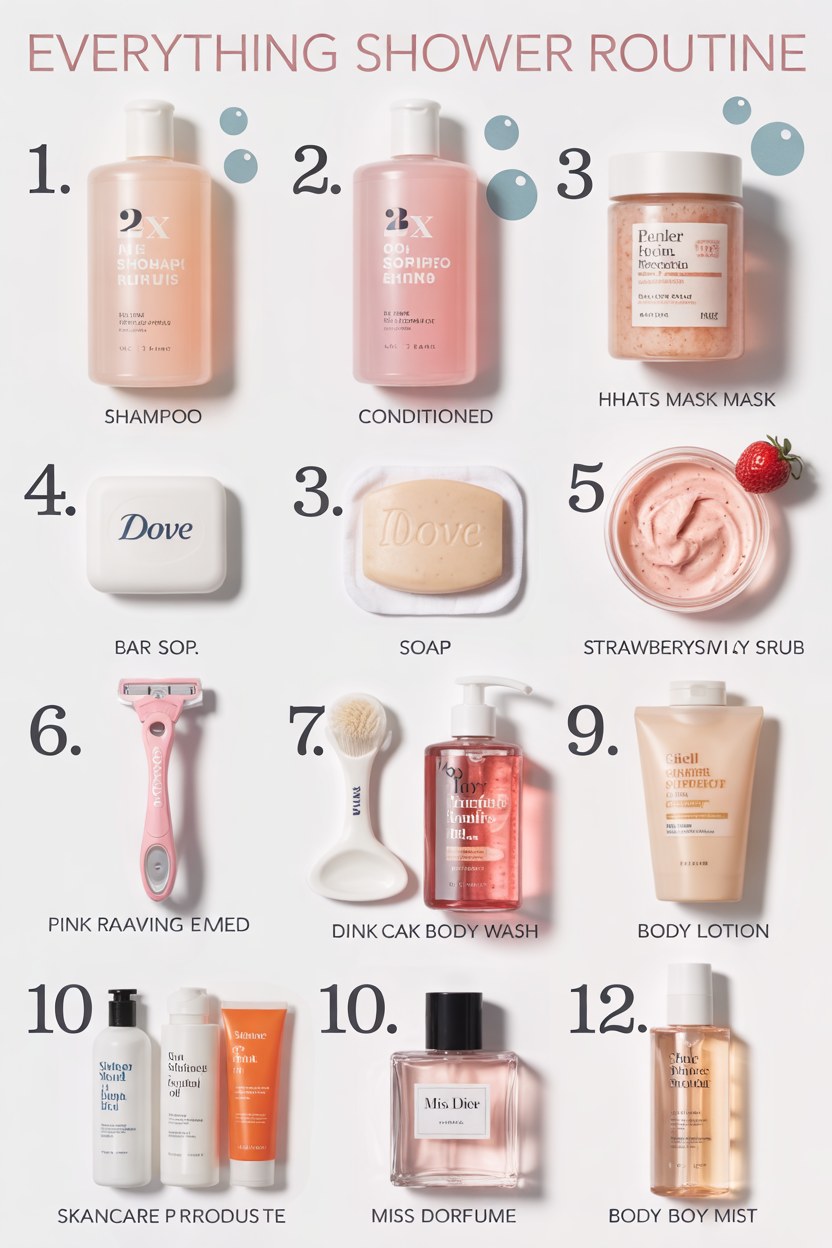 Complete Everything Shower Routine: 12-Step Self-Care Pampering Guide