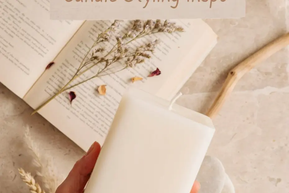 DIY Floral Candle | Easy Dried Floral Candle Decor | Candle Styling Ideas