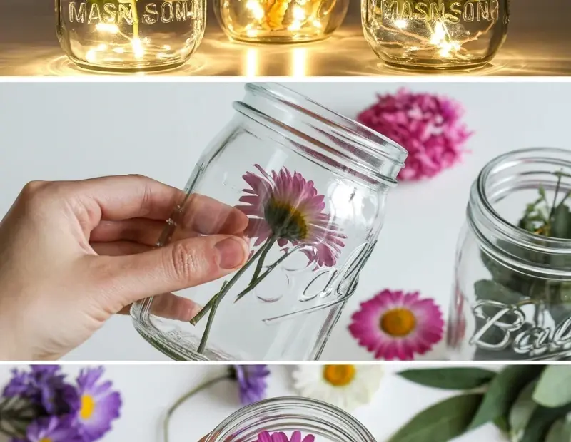 DIY Mason Jar Lantern Tutorial with Pressed Flowers – Quick Summer Craft Idea