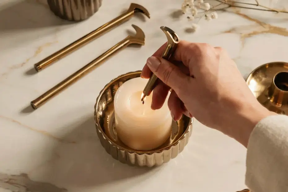 Aesthetic candle decor ideas for a cozy nightstand makeover