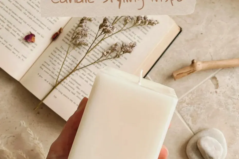 DIY Floral Candle Before & After: Press Dried Flowers on Candles