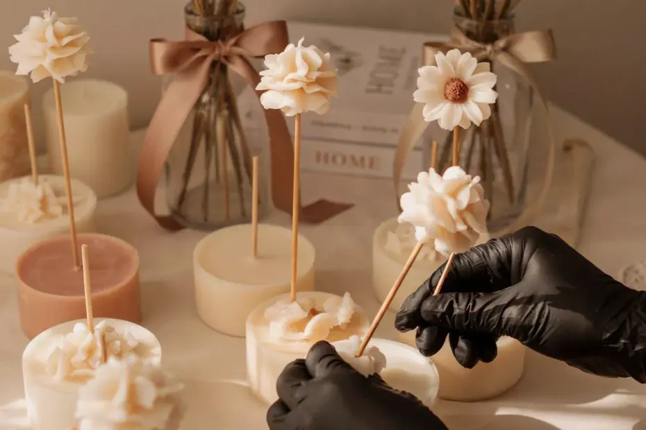 DIY Flower Candle Bouquet | Make Your Own Mini Garden Candles | Candle Decor Aesthetic