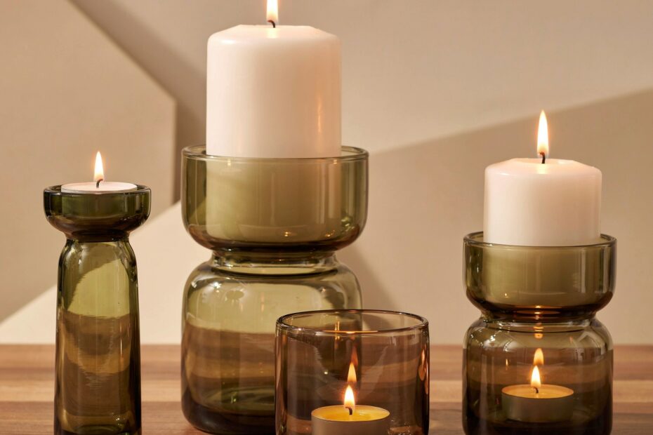 West Elm Glass Candleholders | Elegant Candle Styling Inspo for Home Decor