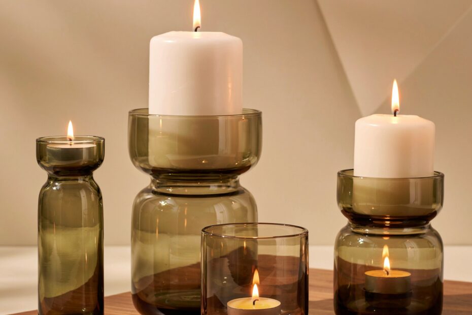 Clear Glass Candleholders Styling Ideas | Minimalist Candle Decor
