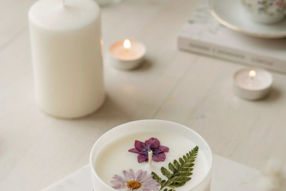 DIY Candle Decoration Ideas with Dried Flowers | Simple Home Decor Craft