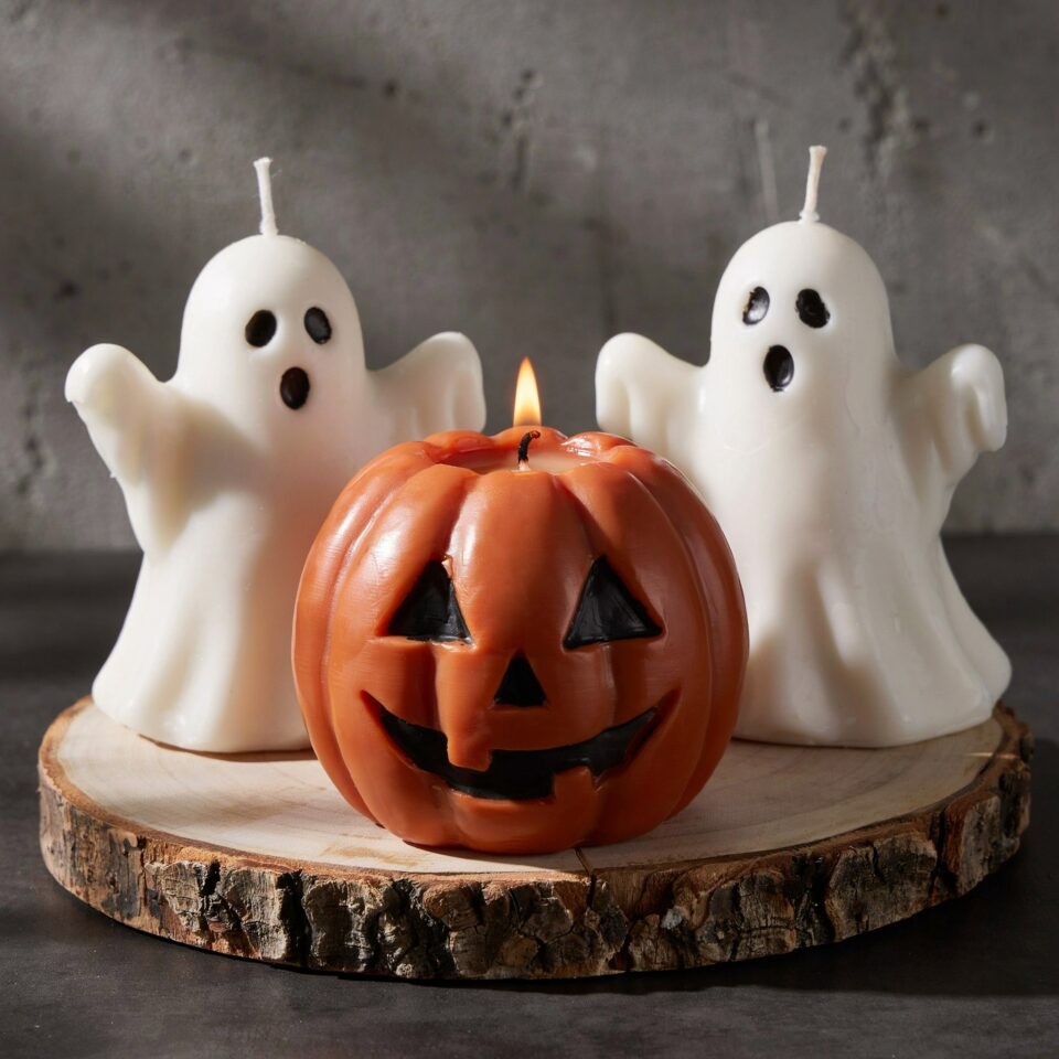 Spooky Pumpkin Candle | Creepy Chic Halloween Decor | Aesthetic Fall Candle