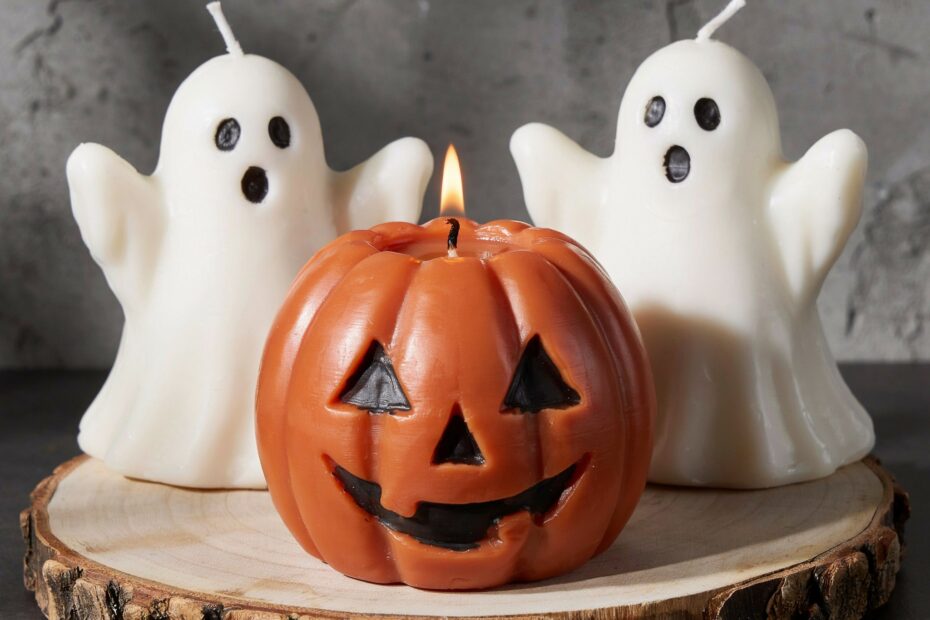 Spooky Pumpkin Candle | Halloween Candle Decor | Handmade Fall Aesthetic