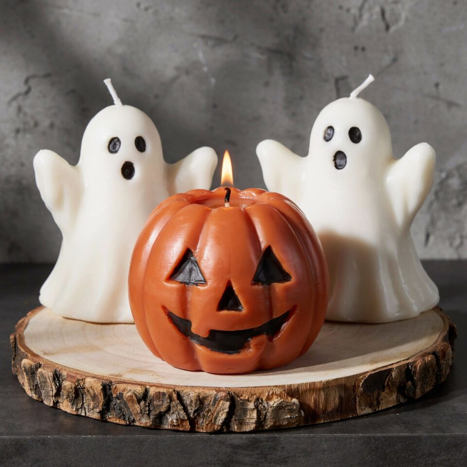 Spooky Pumpkin Candle | Halloween Candle Decor | Handmade Fall Aesthetic