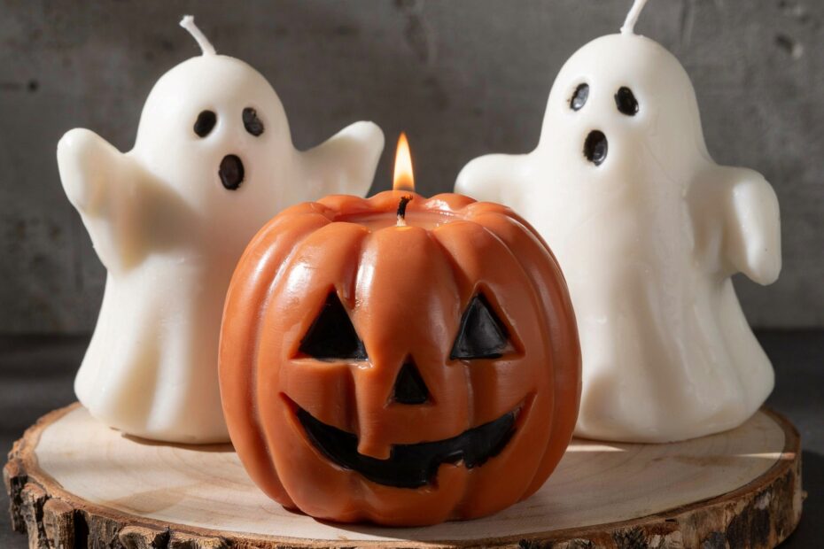 Spooky Pumpkin Candle | Hand-Poured Halloween Pillar for Cozy Fall Decor