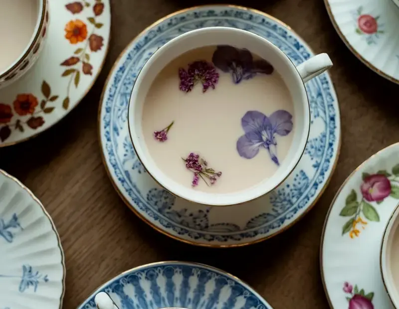 Spring Tea Party Table Ideas with Vintage Floral Teacups