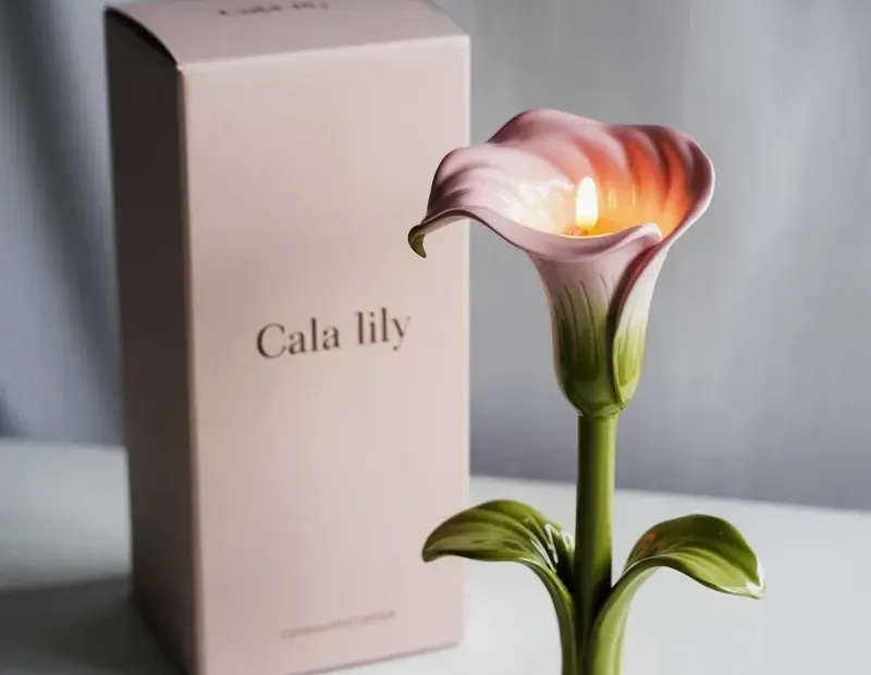 Calla Lily Candle Lamp - Cozy Ceramic Flower Decor for a Warm Glow