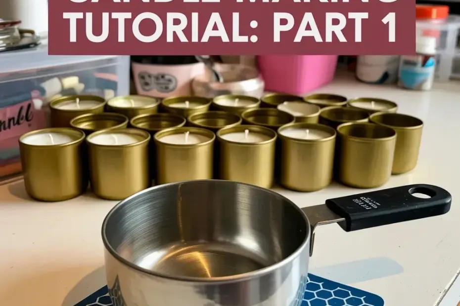 Candle Making Tutorial Part 1: Gold Candle Containers + Essential Supplies for DIY Beginners