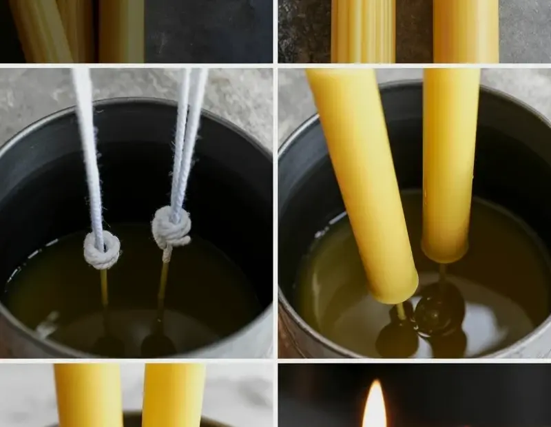 Dipped Beeswax Candles DIY Tutorial – Step by Step Candle Making