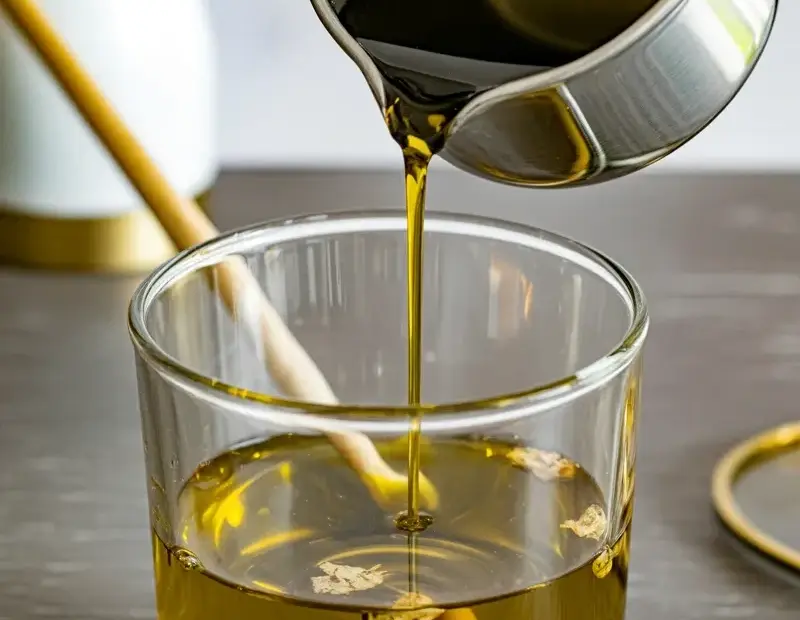 Olive Oil with Gold Leaf | Easy Pouring Tip Using a Measuring Cup