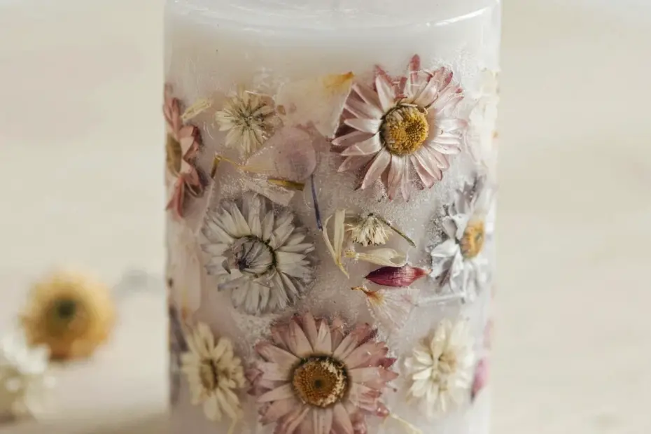 Pressed Flower Candle DIY | How to Make Flower Candles for Mother's Day