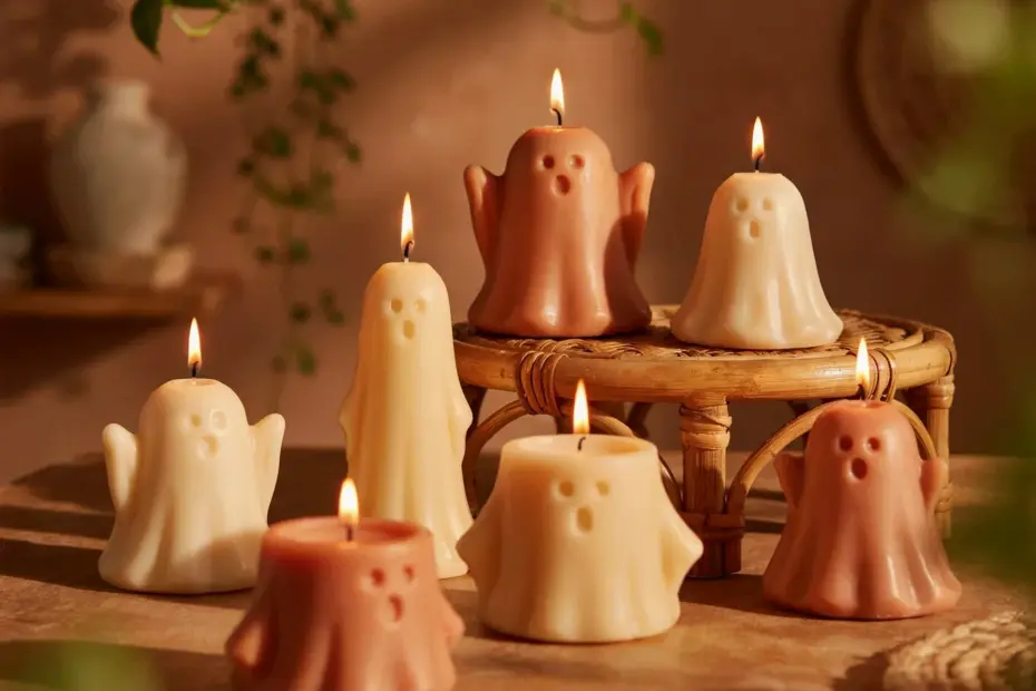 Ghost Candles Turn a Boring Mantel into Halloween Decor (That Works for Thanksgiving Too)